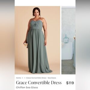 Birdy Grey Bridesmaid Dress - Sea Glass Chiffon - Grace Convertible